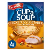 Batchelors Cup a Soup Chicken & Vegetable with Croutons (Pack of 4)