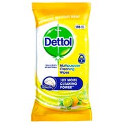 Dettol Antibacterial Multi Purpose Cleaning Wipes Citrus Zest, 105 Large Wipes
