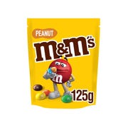 M&M's Crunchy Peanut & Milk Chocolate Bites Pouch Bag, 125g