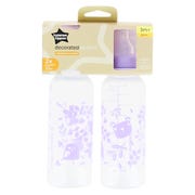 Tomme Tippee Decorated Bottles, 250ml - Purple (3 Months+)