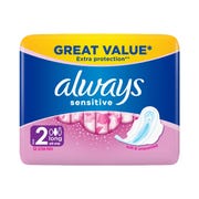 Always Sensitive Long Ultra (Size 2) Sanitary Towels Wings 12 Pads