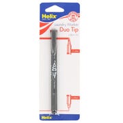 Helix® Laundry Marker Duo Tip Black Pen