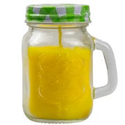 Mason Jar Mini Gingham Citronella Candle - Green