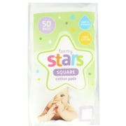 Teeny Stars Square Cotton Pads, (Pack of 50)