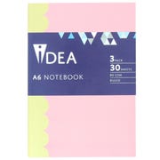 A6 Stapled Notebook (Pack of 3)