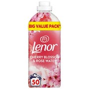 Lenor Cherry Blossom & Rose Water Fabric Conditoner 50 Washes, 1650ml