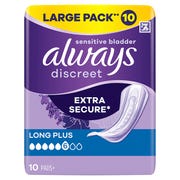 Always Discreet Incontinence Pads Long Plus (Pack of 10)