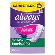 Always Discreet Incontinence Pads Normal (Pack of 16)