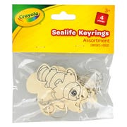Crayola Wooden Sealife Keyrings 4 Pack
