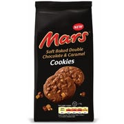 Mars Soft Baked Double Chocolate and Caramel Cookies, 162g