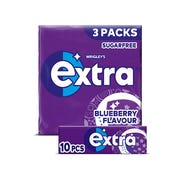 Extra Blueberry Flavour Sugarfree Chewing Gum Multipack 3 x 10 Pieces