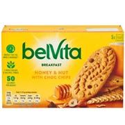 Belvita Breakfast Biscuits Honey & Nuts with Choc Chips, 225g