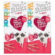 Webbox Dogs Delight 6 Tasty Sticks with Beef, 30g (Pack of 6)