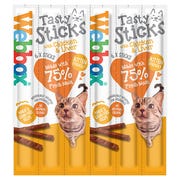 Webbox Tasty Sticks with Chicken & Liver 6 Semi-Moist Tasty Treats, 30g (Pack of 6)